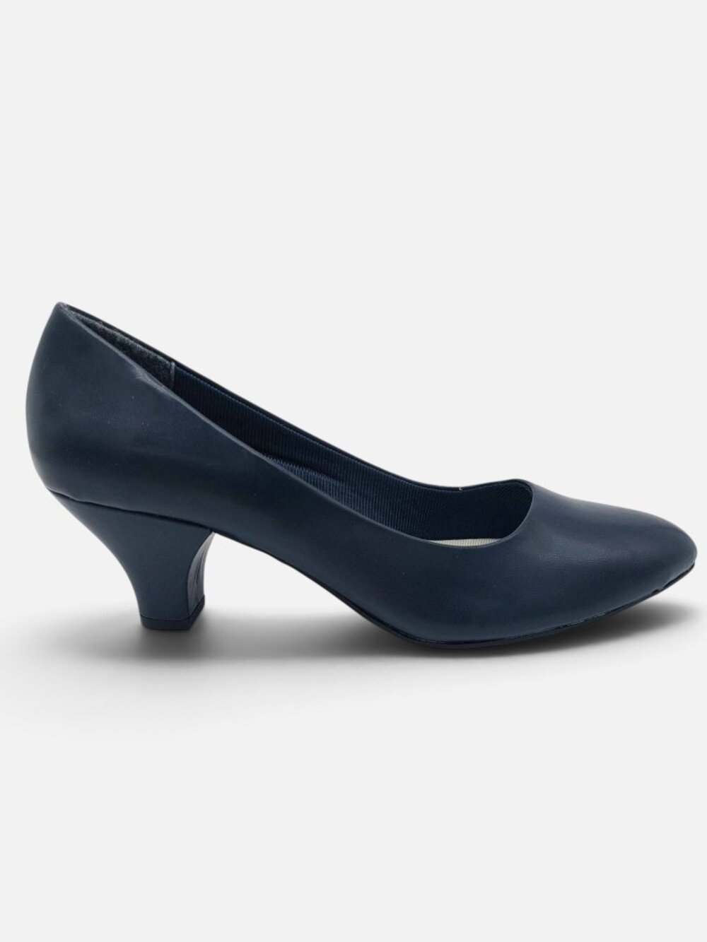 Easy Street Navy Blue Classic 11M Comfort Pumps Mid Heel Career Dress Shoes